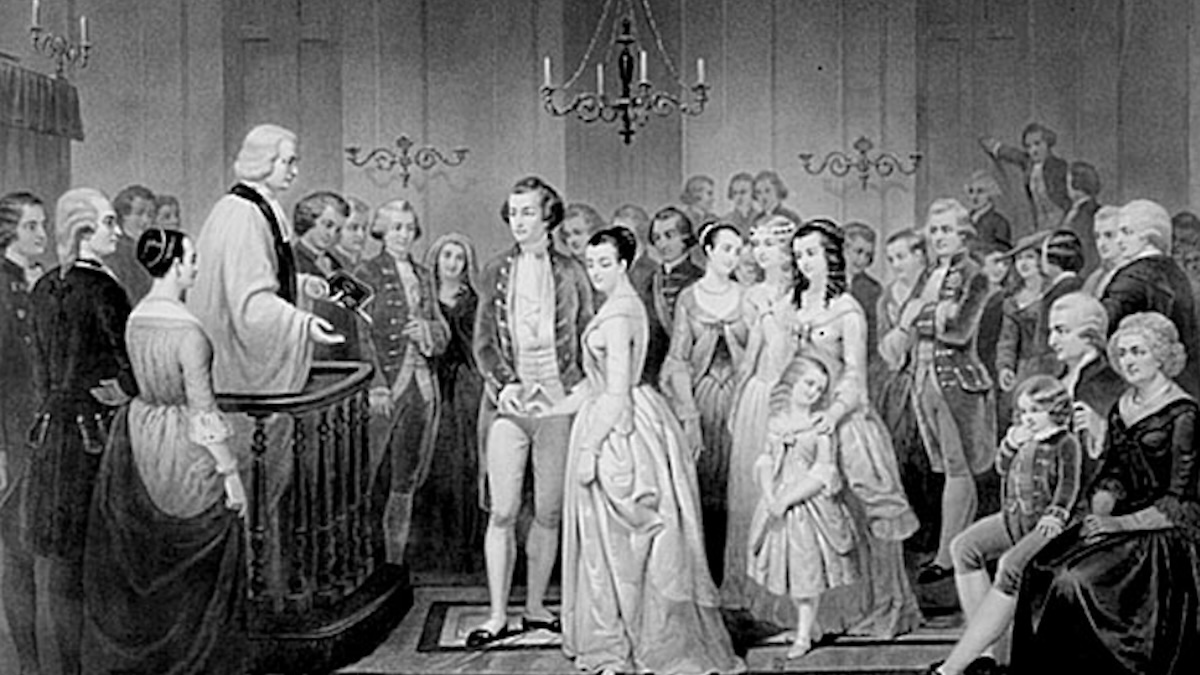 George and Martha Washington. Library of Congress.
