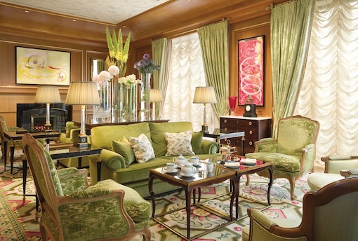 The lobby of the Four Seasons Hotel Prague inspired by the Drawing Rooms of continental Europe