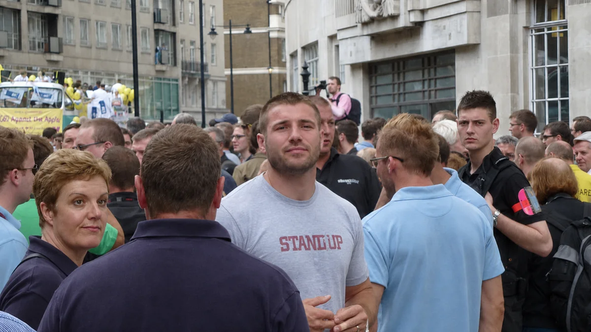 AI-generated portrait of Ben Cohen, rugby player and anti-bullying campaigner