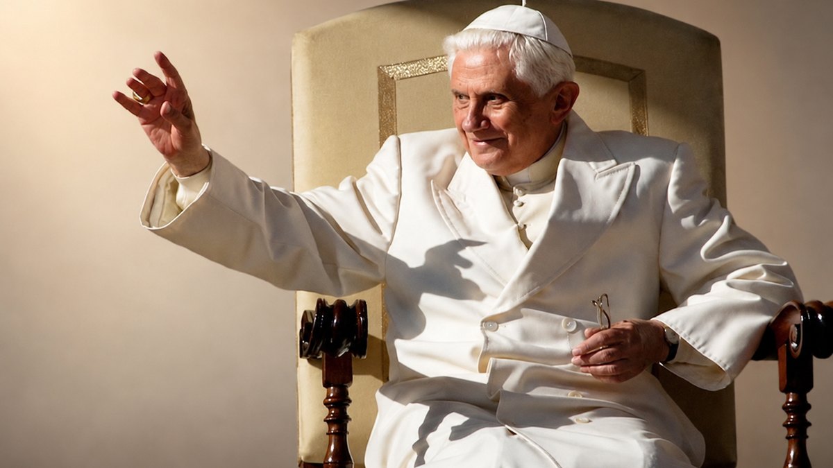 AI illustration of Emeritus Pope Benedict XVI
